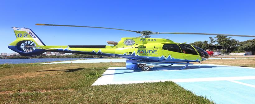 Aeronave usada no transporte de órgãos resgatou equipe que estava presa no trânsito 