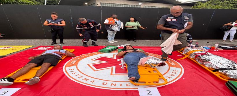 Exercício realístico integra forças de saúde para resposta a múltiplas vítimas no Hospital Municipal Souza Aguiar