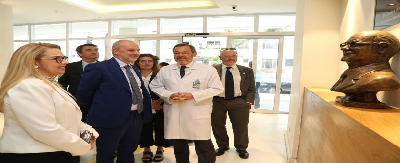 Visita de ministro da Saúde da Itália ao Instituto Estadual do Cérebro abre caminho para cooperação internacional