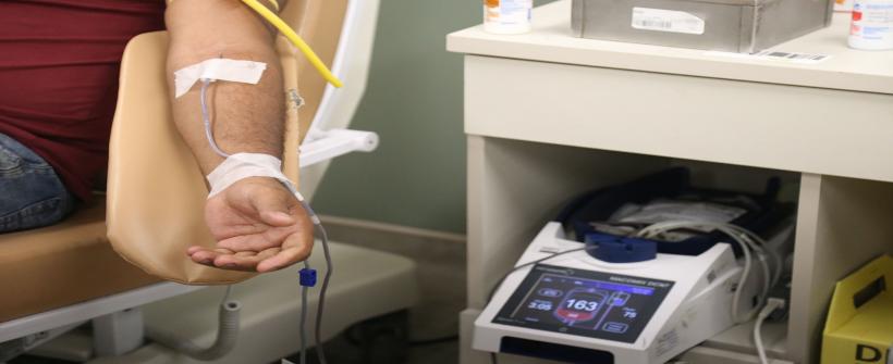 Entre janeiro e agosto deste ano, cerca de 900 bolsas de sangue foram usadas no hospital, uma média de 112 bolsas por mês