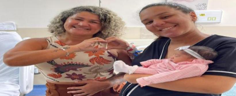 Mãe que deu à luz na antiga estrutura do Hospital Estadual Azevedo Lima volta 20 anos depois para acompanhar parto da filha