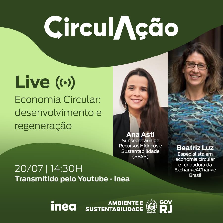 Seas promove entrevista ao vivo sobre desenvolvimento e regeneração na Economia Circular