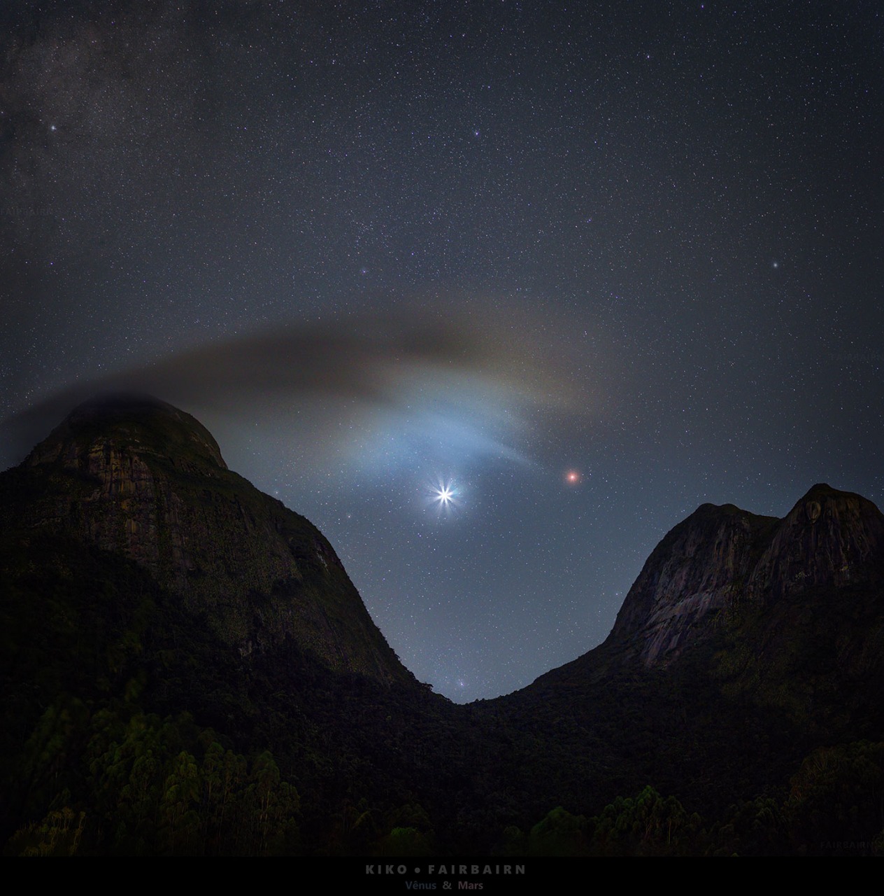 Foto do céu noturno do Parque Estadual dos Três Picos é destaque na NASA
