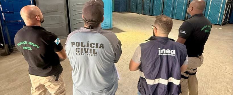 Força-tarefa do Governo do Estado flagra irregularidades em empresa de aluguel de banheiros químicos