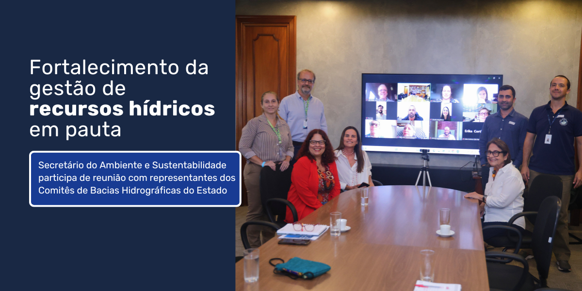 Secretário do Ambiente e Sustentabilidade participa de reunião com representantes dos Comitês de Bacias Hidrográficas do Estado
