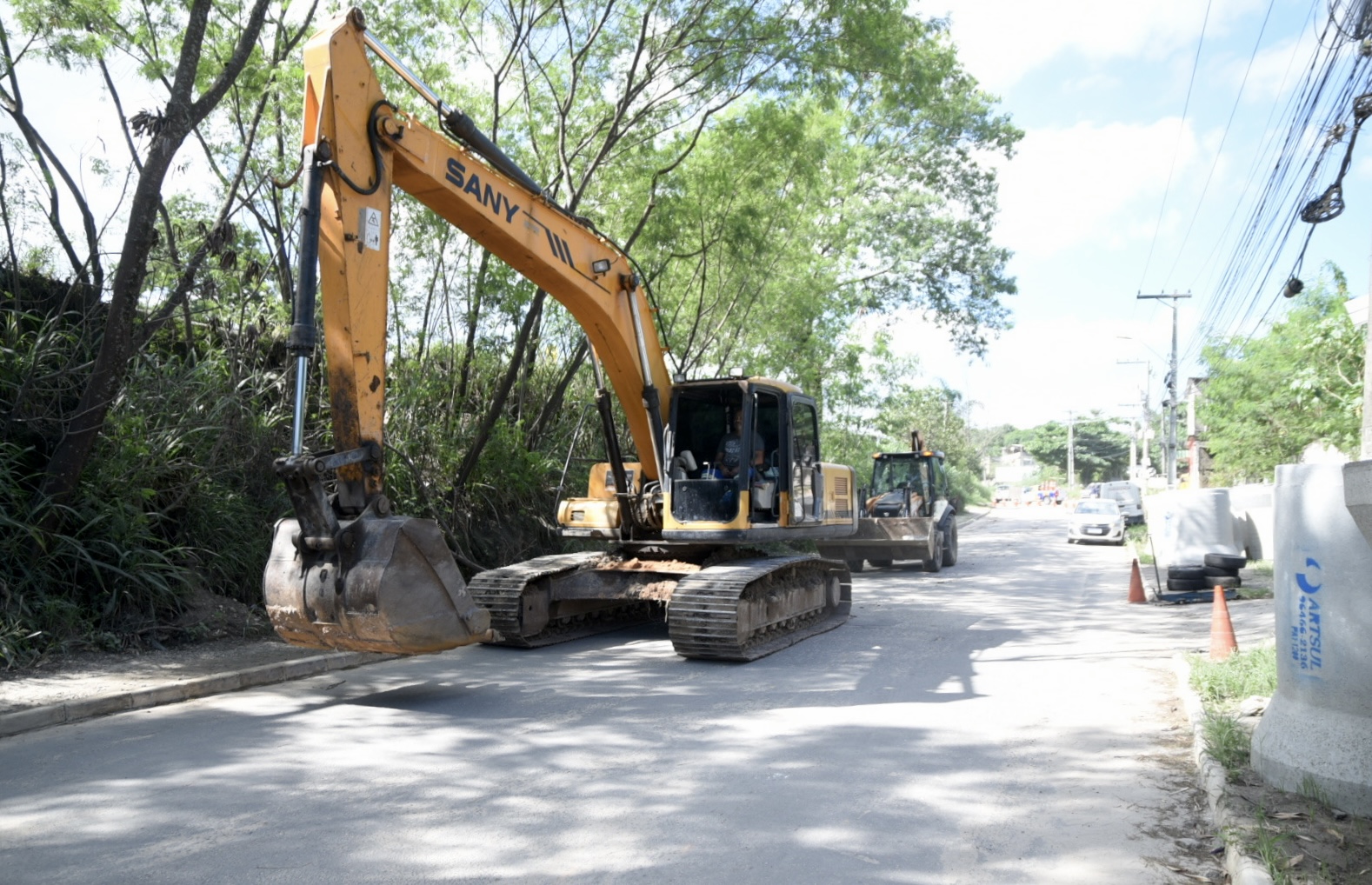 As obras no bairro Marambaia, em Itaboraí, já começaram e estão em ritmo intenso 