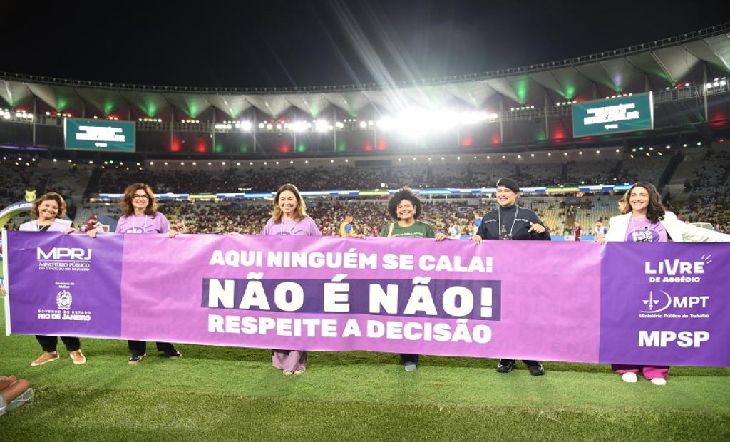 Iniciativa marcou oficialmente a entrada do Maracanã no Pacto “Ninguém se Cala”