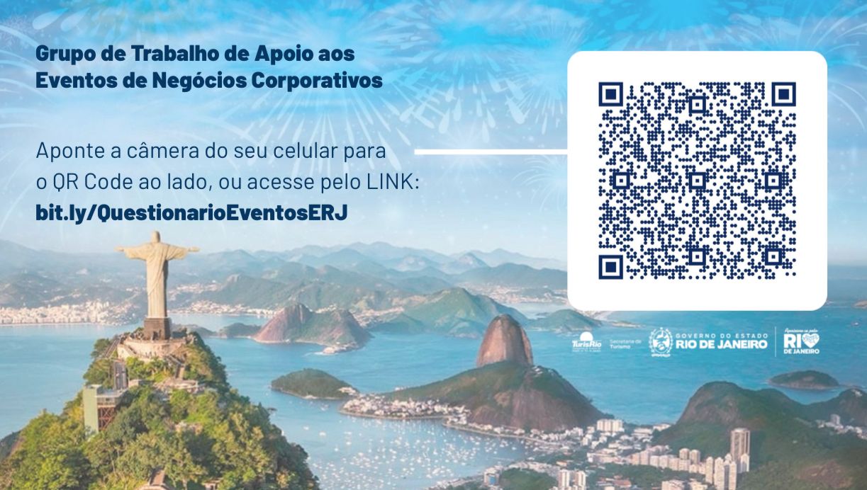QR Code para acesso ao questionário do Grupo de Trabalho de Apoio aos Eventos de Negócios Corporativos