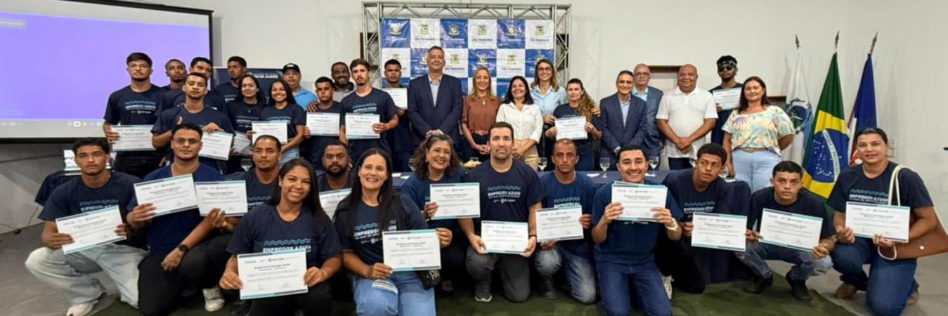 Programa Empregos Azuis certifica novas turmas de taifeiros e almoxarife offshore em Cambuci, São Fidélis e São Francisco de Itabapoana