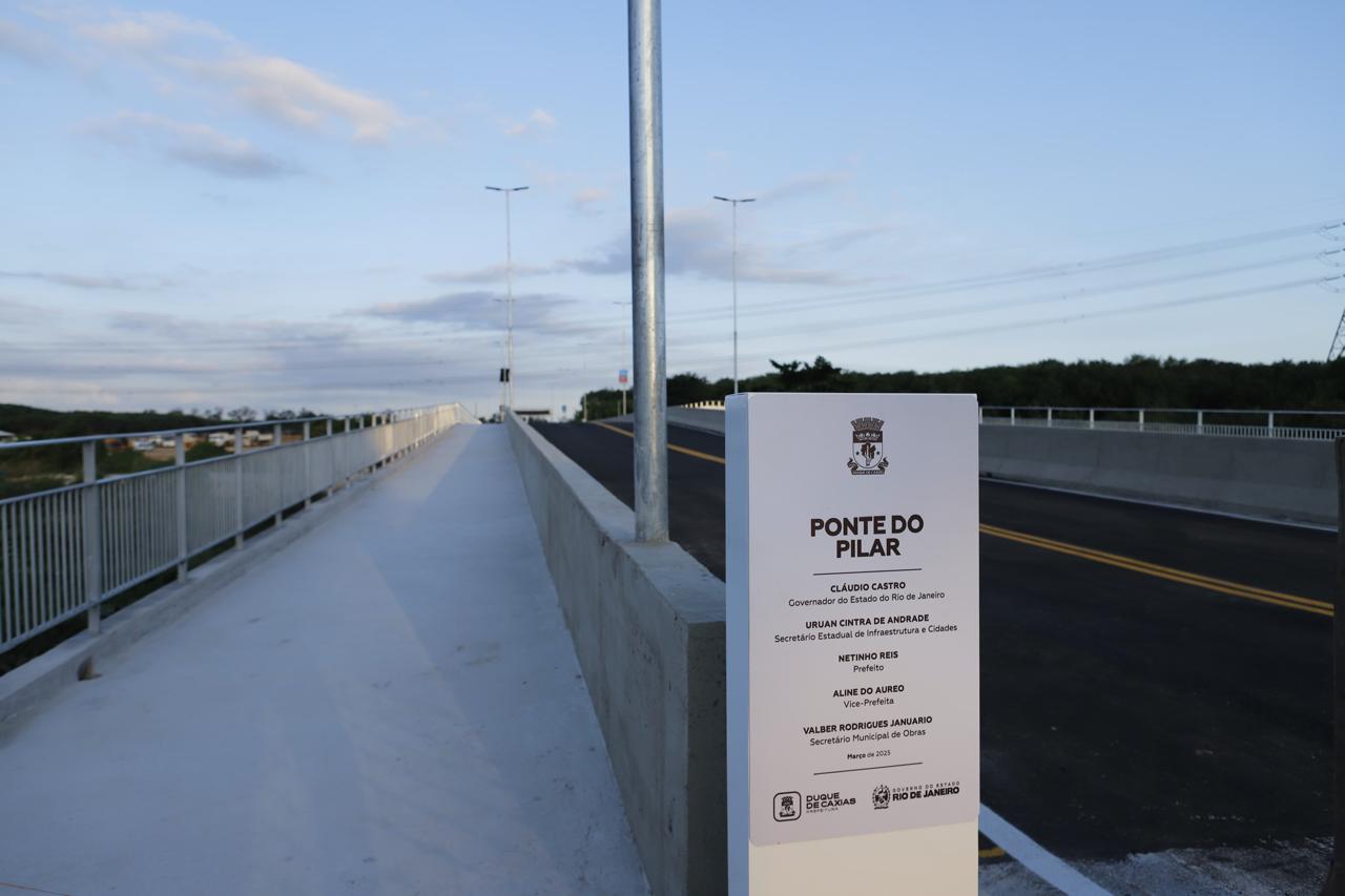 Cláudio Castro inaugura Ponte do Pilar, em Duque de Caxias