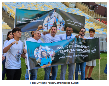 Homenagem aos Fisioterapeutas no Maracanã