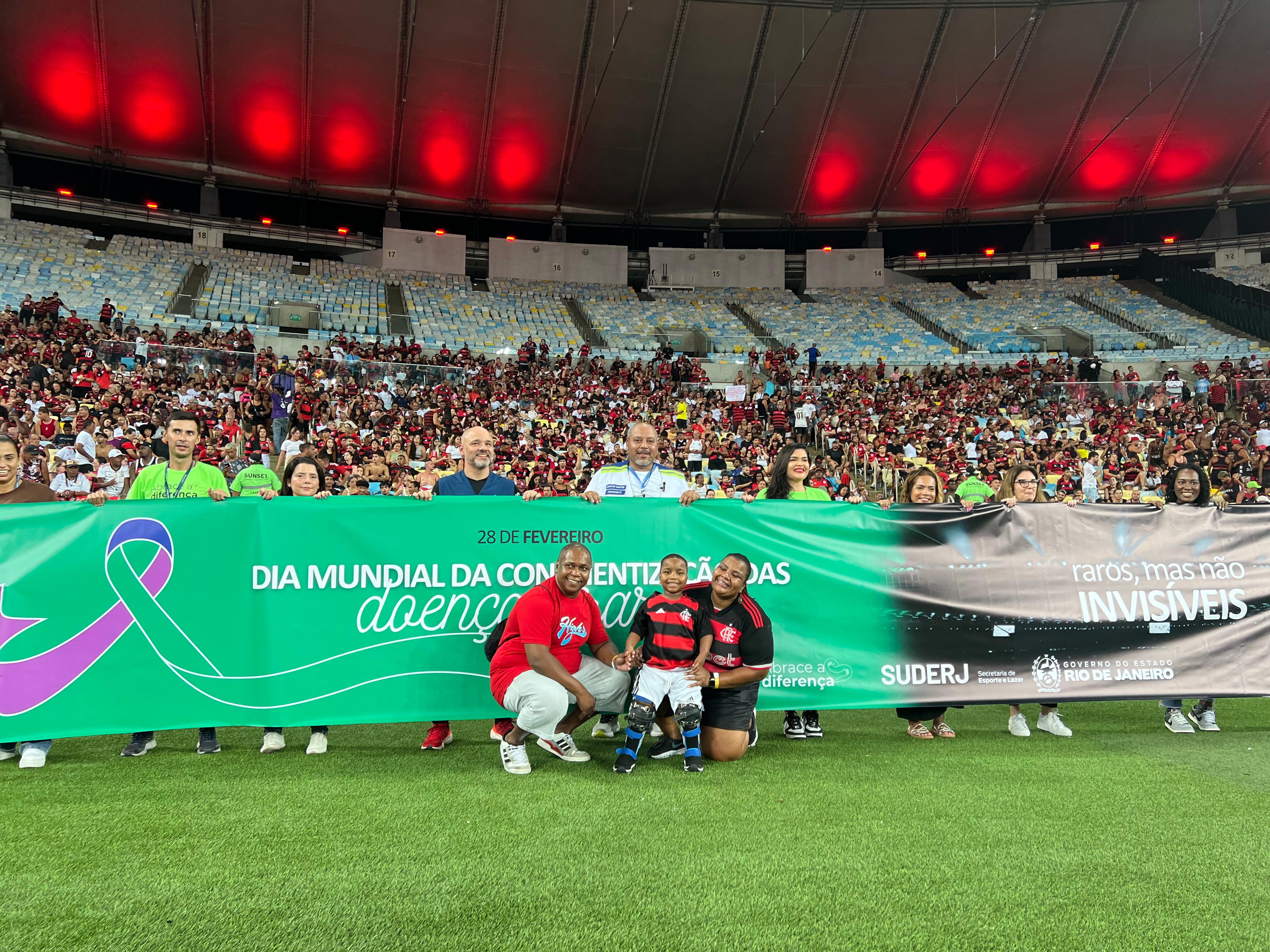 Foto: Faixa Dia Mundial da Conscientização das Doenças Raras