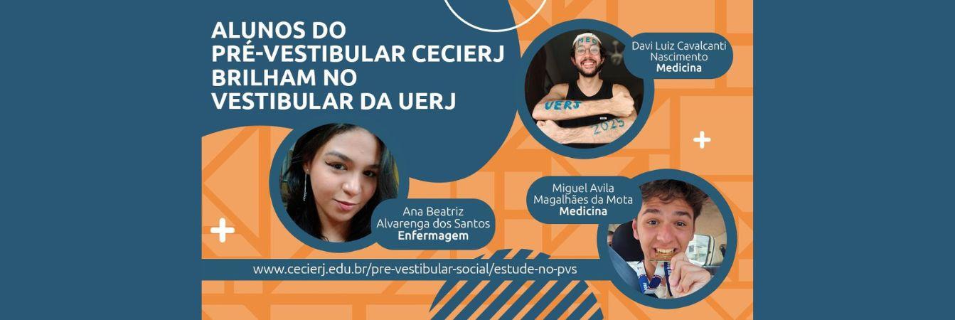 Alunos do Pré-Vestibular Cecierj conquistam vaga na UERJ