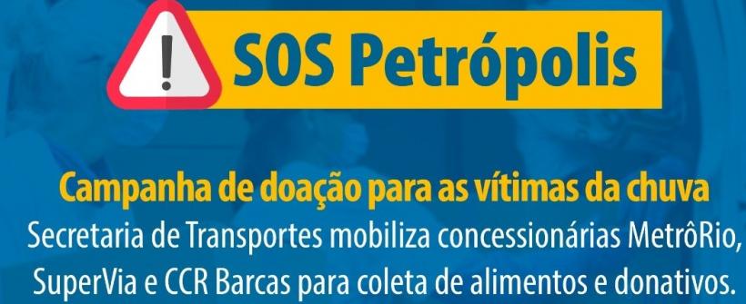 Estações de trem, metrô e barcas são pontos de doação para as vítimas das chuvas de Petrópolis