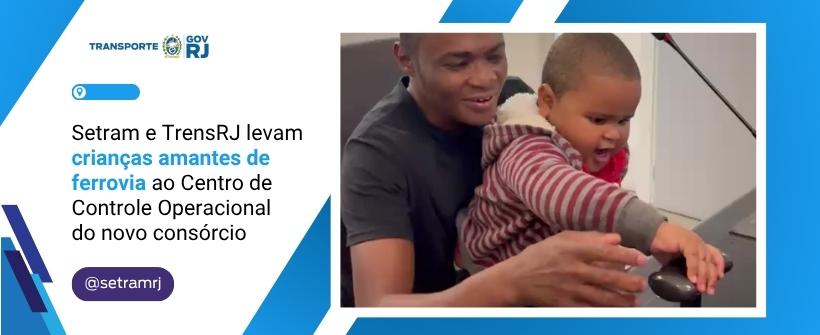 Setram e TrensRJ levam crianças amantes de ferrovia ao Centro de Controle Operacional do novo consórcio