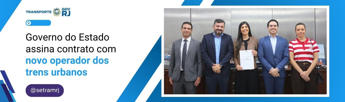 Governo do Estado assina contrato com novo operador dos trens urbanos